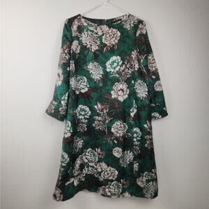 Windsor. Silk Green Dress Size 36 US Size 6 From Germany NWT 3/4 Sleeve Knee